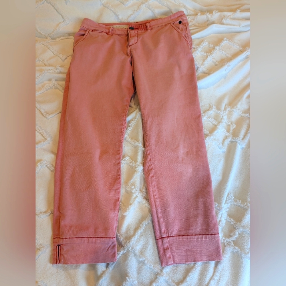 Anthropologie Pilcro Stet Cropped Pink Pants. Size 26P